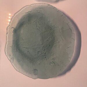 Fossil Glass Hand Blown Plates (2)